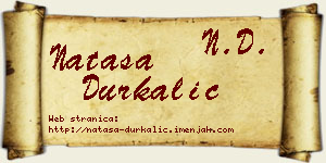 Nataša Durkalić vizit kartica